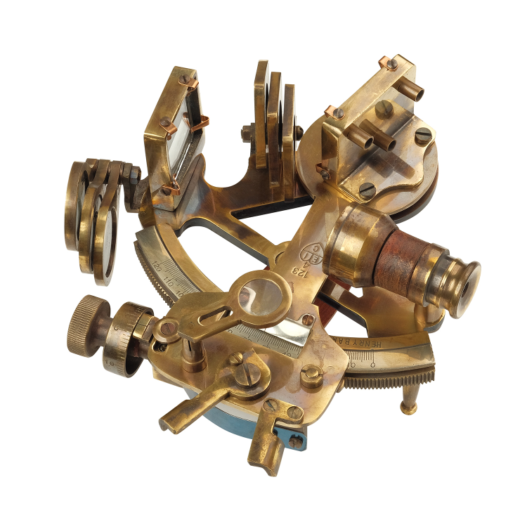 Морской секстант Henry Huges, вид со стороны