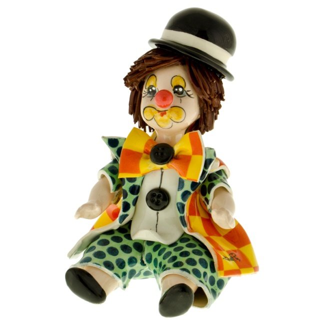 Статуэтка из фарфора Клоун в желто-зеленом ZamPiva 20115