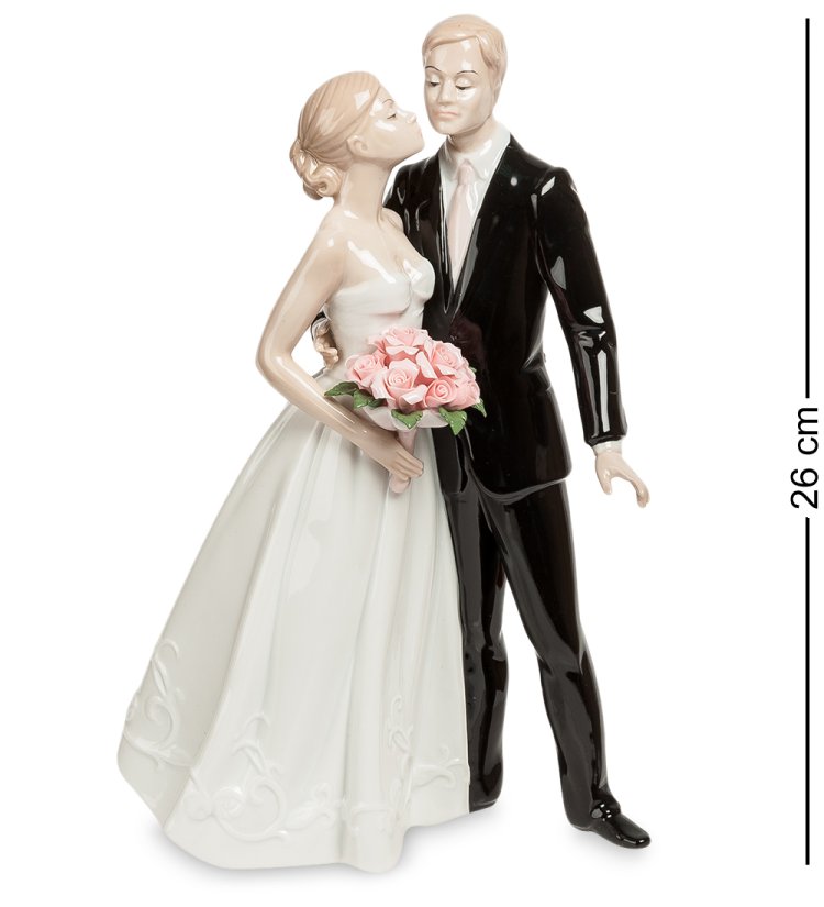 Статуэтка из фарфора Молодожены, жених в черном костюме Pavone JP-15/36