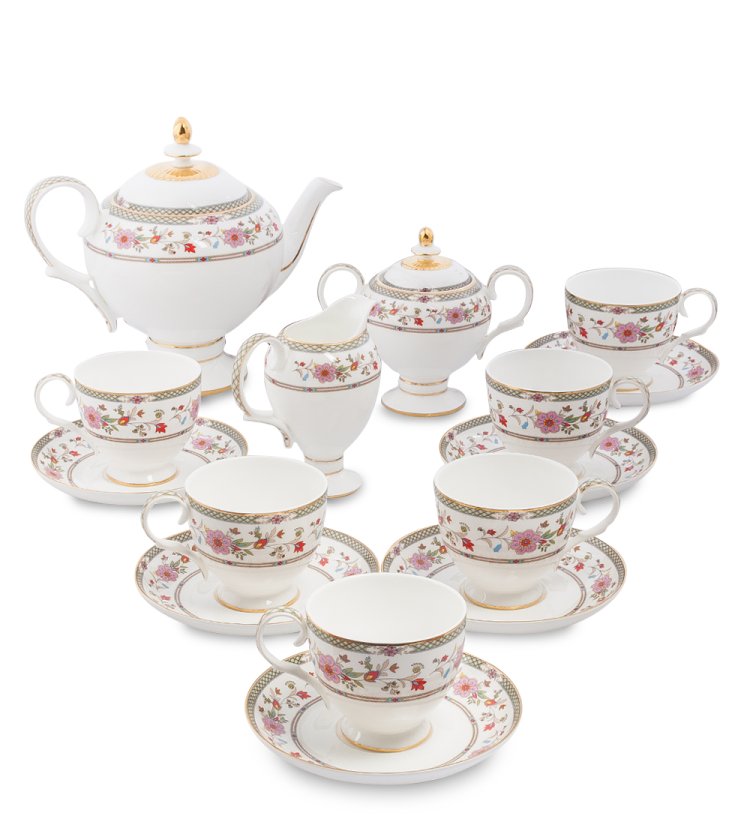 Чайный сервиз на 6 персон из фарфора Милано-Мариттима Pavone JK-210