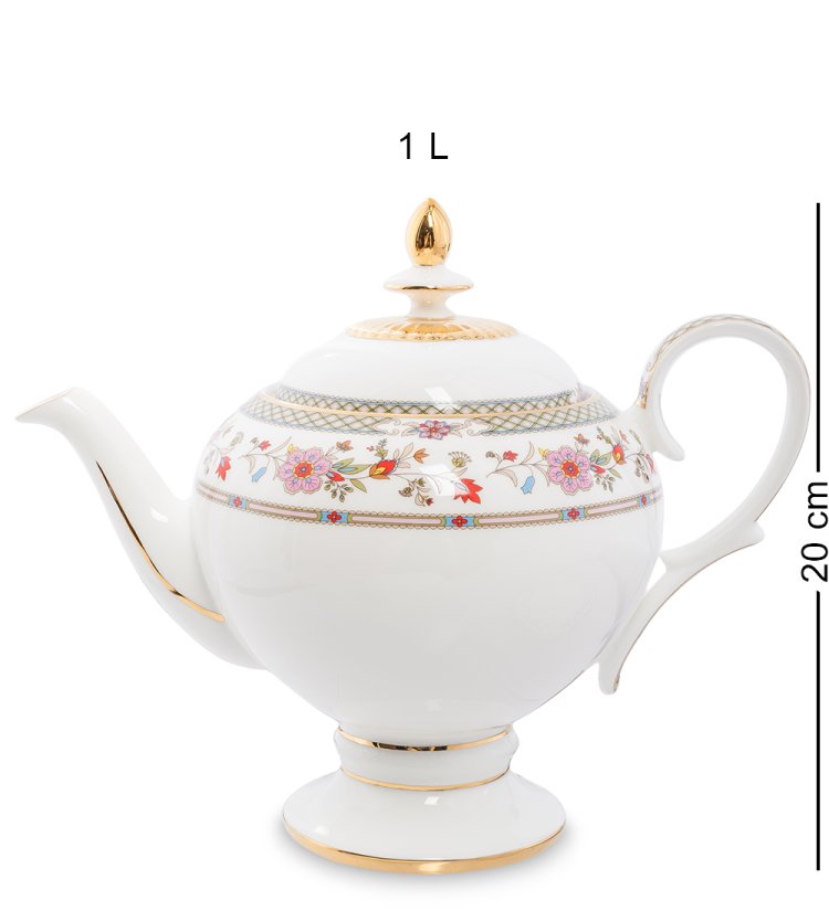 Чайный сервиз на 6 персон из фарфора Милано-Мариттима Pavone JK-210, фотография чайника