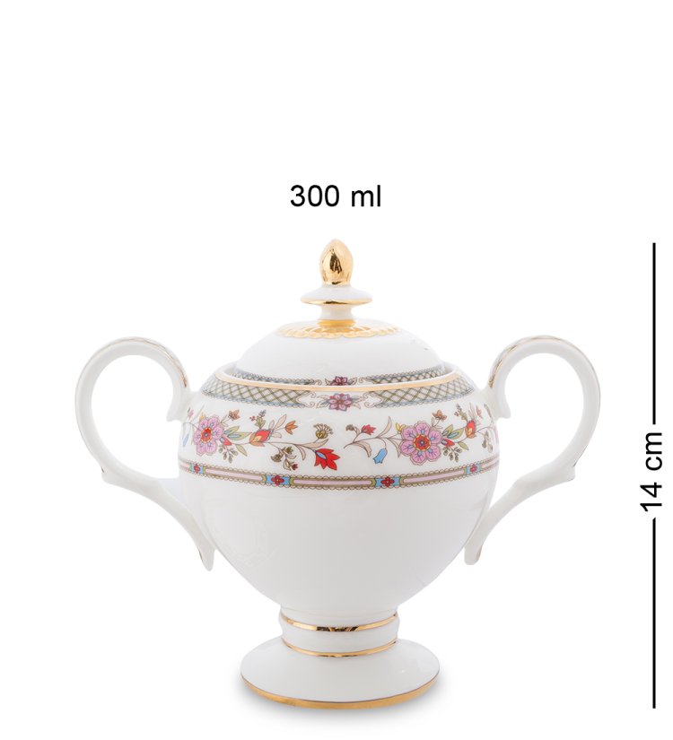 Чайный сервиз на 6 персон из фарфора Милано-Мариттима Pavone JK-210, фотография сахарницы