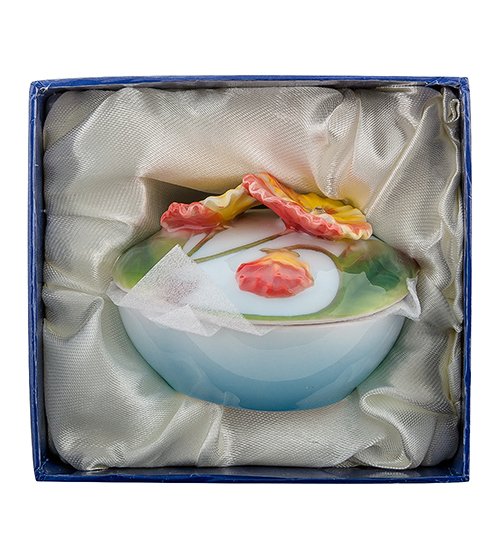 Шкатулка из фарфора Анютины глазки Pavone FM-87/ 2, упаковочный вид