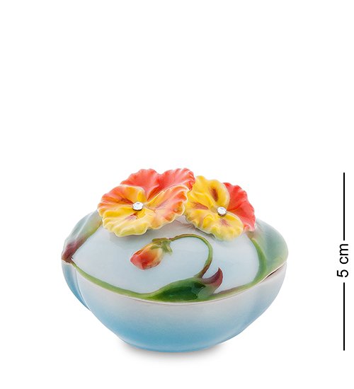 Шкатулка из фарфора Анютины глазки Pavone FM-87/ 2