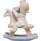 Фигурка из фарфора Девочка с игрушкой на лошадке Pavone JP-36/18, фотография со спины