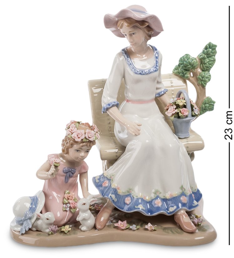 Статуэтка из керамики Дама с дочерью в саду Pavone CMS-20/30
