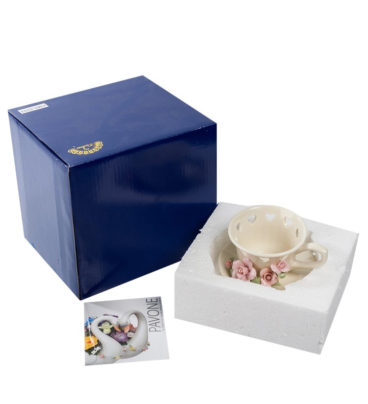 Подсвечник из фарфора Чашечка света Pavone CMS-33/33, упаковочный вид