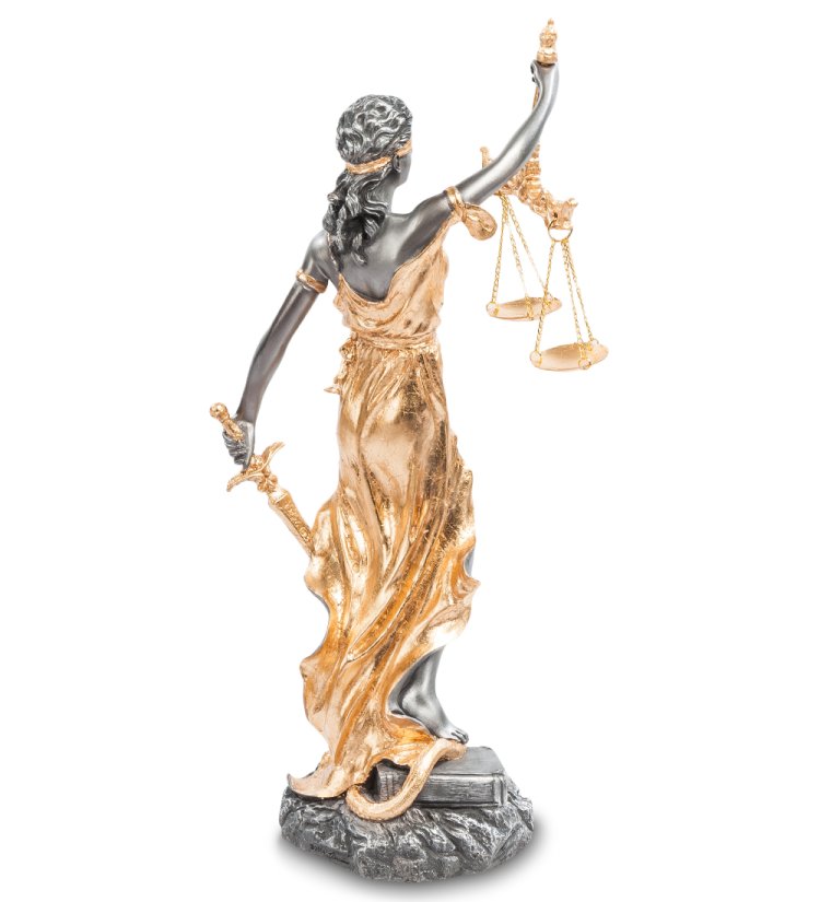 Статуэтка Фемида - Золотое Правосудие Veronese WS-650, оборотная сторона