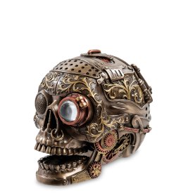 Статуэтка в стиле Стимпанк Череп с подвижной челюстью