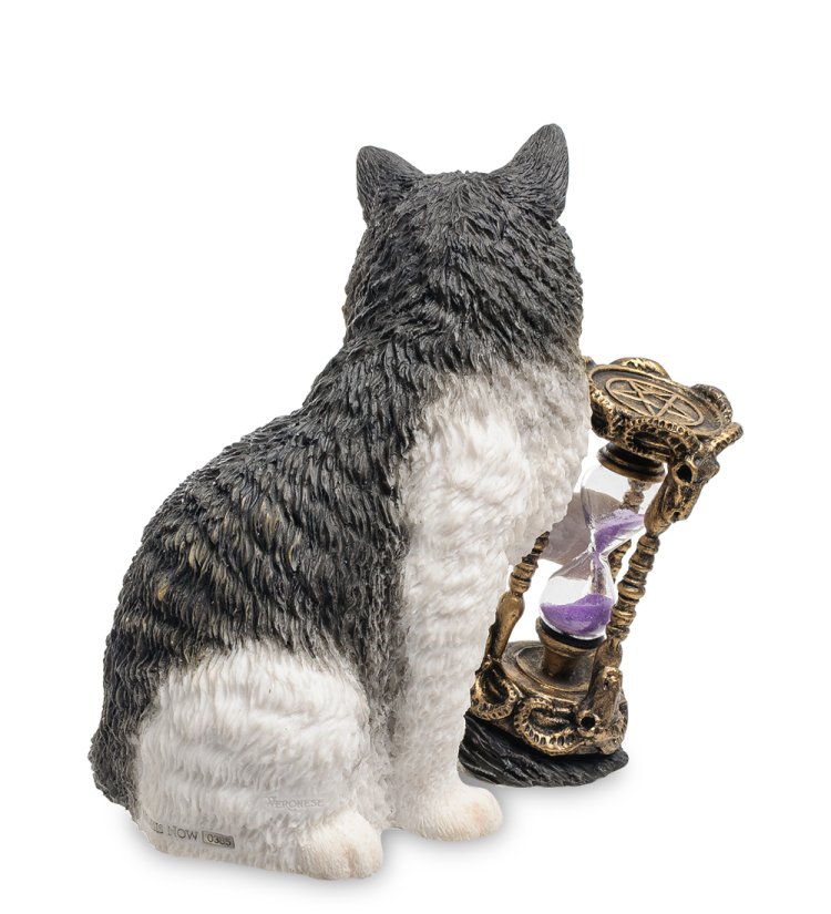 Статуэтка Кот с песочными часами - Лиза Паркер Veronese WS-842, оборотная сторона