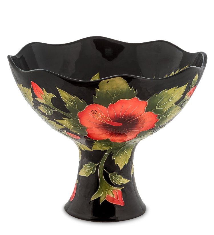 Ваза для фруктов из керамики Гибискус Blue Sky BS-123 