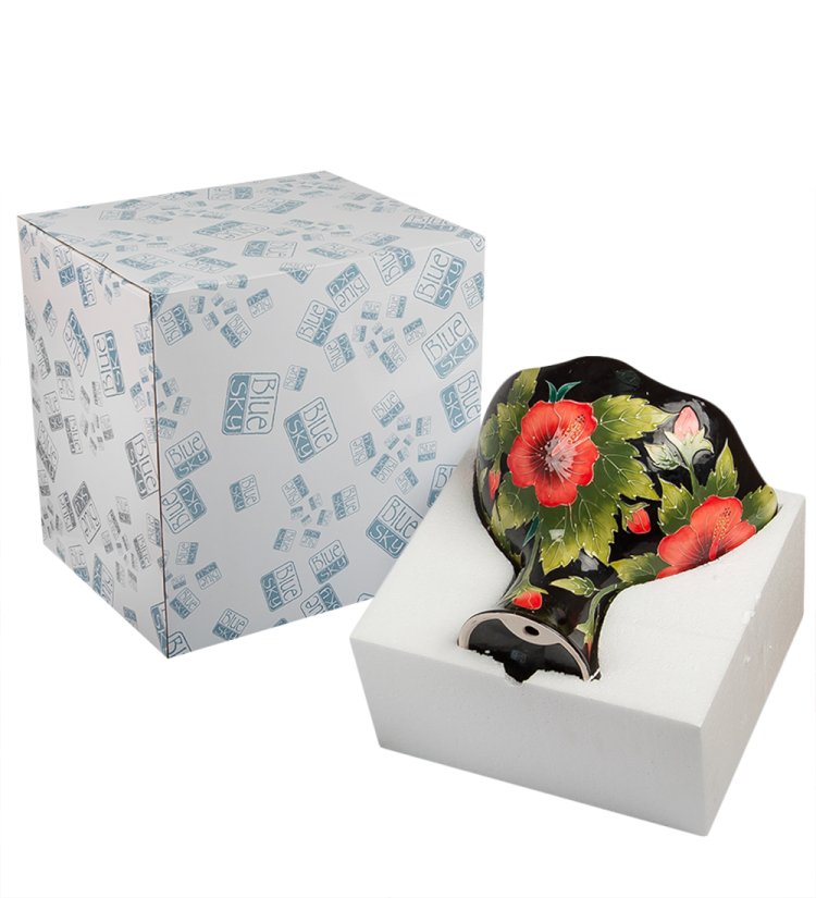 Ваза для фруктов из керамики Гибискус Blue Sky BS-123, фотография в упаковке