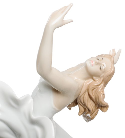 Статуэтка из фарфора Девушка в полете танца Pavone VS- 02, портретный вид