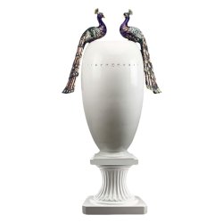 Ваза для цветов на подставке Два павлина