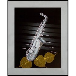 Картина Саксофон c кристаллами Swarovski
