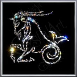 Картина Знак зодиака Козерог c кристаллами Swarovski