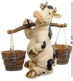 Кашпо Корова Бурёнка с коромыслом