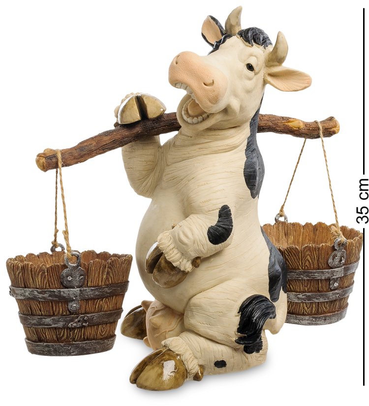 Кашпо Корова Бурёнка с коромыслом Sealmark GG-4709-LD