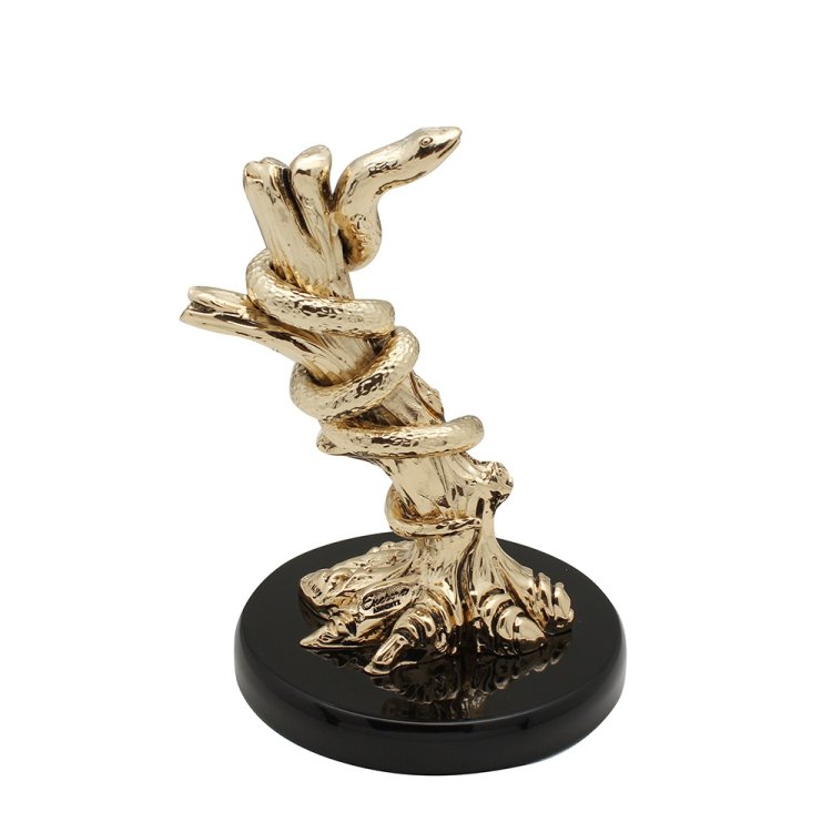 Статуэтка Золотая Змея на дереве