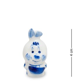 Маленькая Фигурка Пятачок Голубая гжель