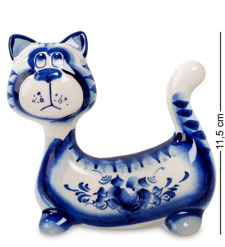 Фигурка Котик Пряник Голубая гжель ГЛ-283 