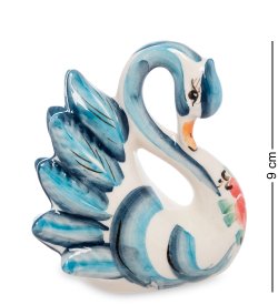 Статуэтка Лебедь Цветная гжель