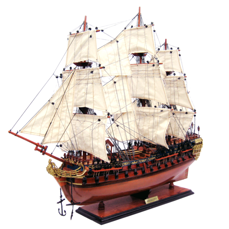 Модель парусного корабля HMS Bellona, Англия, 76 см