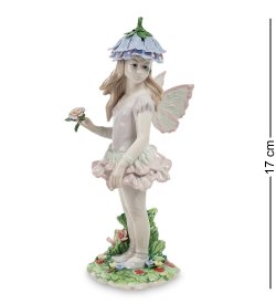 Статуэтка из фарфора Девушка Ангел в цветочной панаме