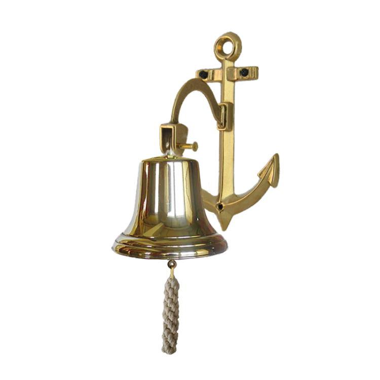 Морской колокол на кронштейне Якорь - Диаметр 14 см Alberti Livio AL-80-368-AP-B