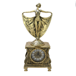 Часы из бронзы Балерина, золотые