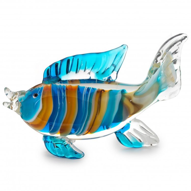 Статуэтка из Муранского стекла Большая Рыбка, коллекция Азуро Mirho 21331