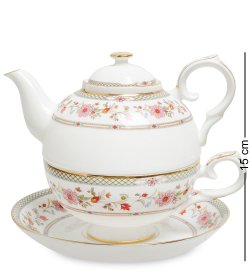 Чайная пара с чайником из фарфора Милано-Мариттима