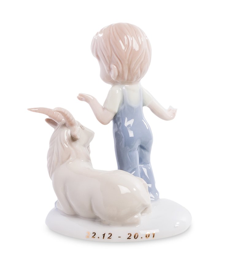 Фарфоровая фигурка знак зодиак Козерог Pavone JP-28/ 1, фотография сбоку