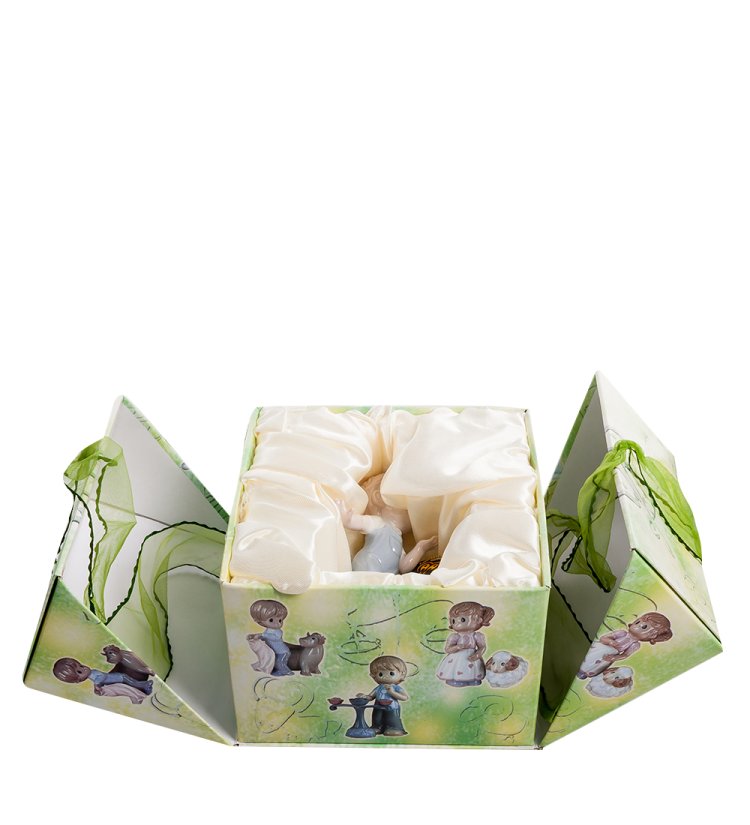 Фарфоровая фигурка знак зодиак Козерог Pavone JP-28/ 1, фотография в упаковке