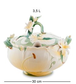 Супница из фарфора Лилия