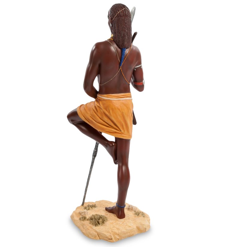 Статуэтка Воин племени Масаи Veronese WS-731, оборотная сторона