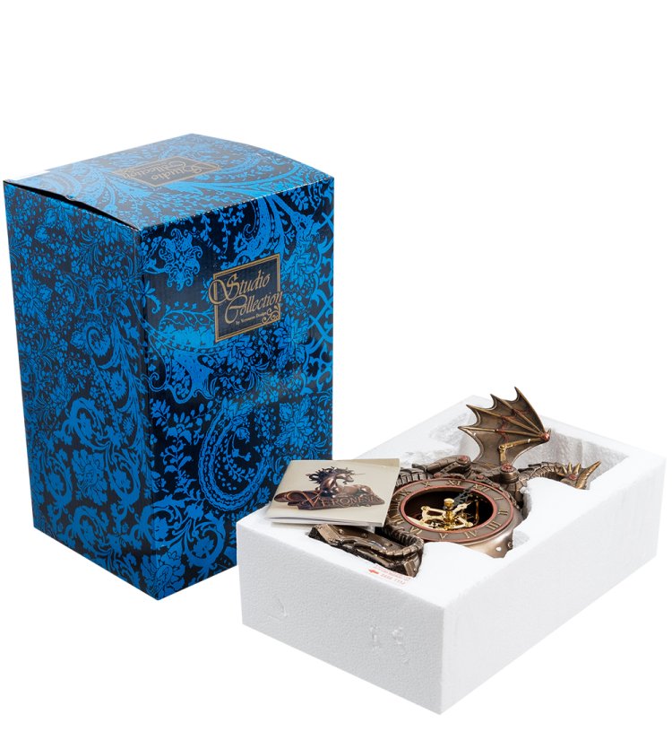 Статуэтка-часы в стиле Стимпанк Дракон Veronese WS-910, упаковочный вид