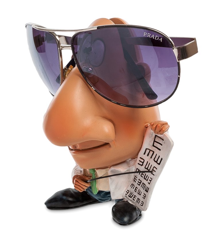 Подставка для очков Окулист The Comical World of Stratford RV-350, вид с очками