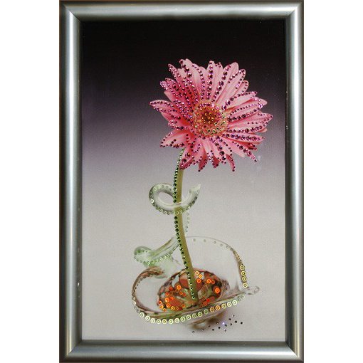 Картина Гербера c кристаллами Swarovski