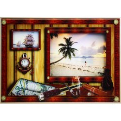 Картина На встречу сокровищам c кристаллами Swarovski