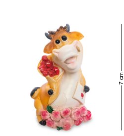Статуэтка Бык Романтик с розами символ 2021 года