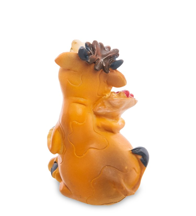 Статуэтка Бык Романтик с розами символ 2021 года AF-1015/1, фотография со спины