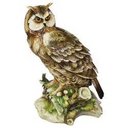 Статуэтка из фарфора Сова цветная