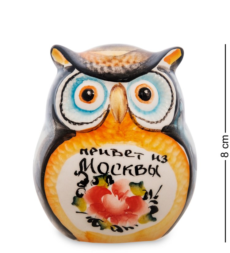 Фигурка Совенок Цветная гжель ГЛ-384