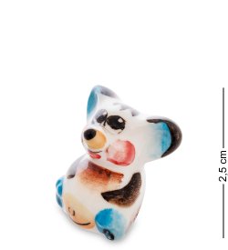 Фигурка Мышонок горох Цветная гжель