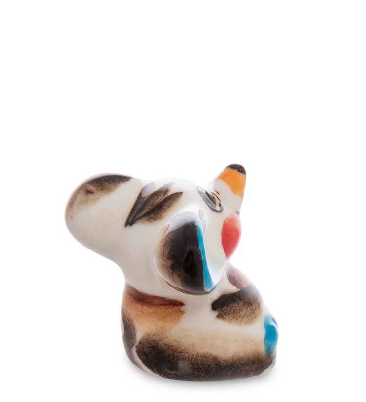 Фигурка Мышонок горох Цветная гжель ГЛ-620, фотография со спины