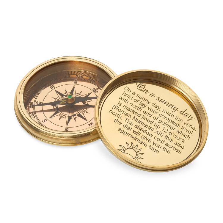 Компас с солнечными часами Gilbert, увеличенный вид компаса
