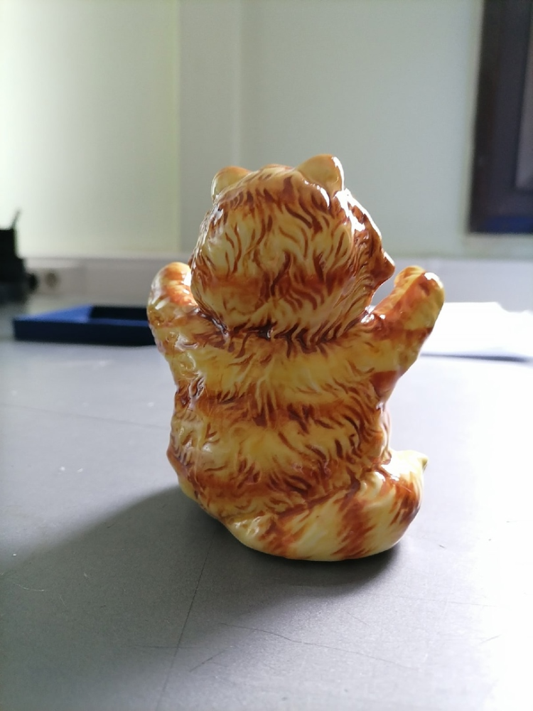 Статуэтка из фарфора Радостный рыжий кот Pavone JP-11/ 6, фото со склада оборотная сторона