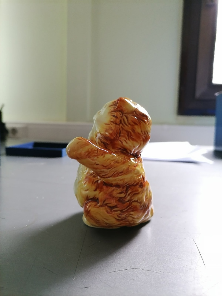 Статуэтка из фарфора Радостный рыжий кот Pavone JP-11/ 6, фото со склада вид со стороны