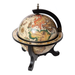 Настольный Глобус-бар с ножками диаметр сферы 33 см